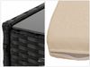 Poly-Rattan Garten-Garnitur HWC-N98, Sitzgruppe Lounge-Set, Metall Glas Stoff/Textil (180g/m²) ~ anthrazit, Kissen creme Bild 4
