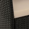 Poly-Rattan Garten-Garnitur HWC-N98, Sitzgruppe Lounge-Set, Metall Glas Stoff/Textil (180g/m²) ~ anthrazit, Kissen creme Bild 5