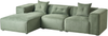Beliani 'DOLVA' Ecksofa 3-Sitzer Chenillegewebe Dunkelgrün rechtsseitig Bild 4