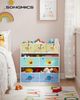 Songmics Kinderregal, mit 7 Aufbewahrungsboxen, MDF / Vliesstoff weiß, 60 x 29,5 x 62,5 cm Bild 2