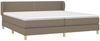 vidaXL Boxspringbett mit Matratze Taupe 200x200 cm Stoff, Härtegrad: H2 [3126753] Bild 3