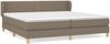 vidaXL Boxspringbett mit Matratze Taupe 200x200 cm Stoff, Härtegrad: H2 [3126753] Bild 2