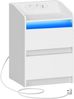 Nachttische mit LED-Lichtern, Ladestation und 2 Schubladen, Beistelltisch mit USB-Anschlüssen & Steckdosen, Stilvoll und vielseitig, ideal für Wohnzimmer und Schlafzimmer, Weiß Bild 2