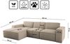 Kaiser Möbel Ecksofa Eckcouch SIENA L-Form, Stoff Poso/Salvador/Maloy/Artico/Velo, Einzelsofa, Bequem, originelles Design, praktisch, viele Farben Bild 2