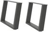 vidaXL Couchtischbeine U-Form 2 Stk. Anthrazit 60x(42-43) cm Stahl 4012770 Bild 2