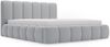 GRAINGOLD Cloud Bett 120x200, Polsterbett ohne Bettkasten, Velvet-Stoff, mit Lattenrost, Hellgrau Bild 2