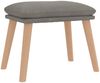 Relaxsessel mit Hocker Hellgrau Samt [3097820] Bild 5