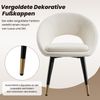 Merax Esszimmerstuhl mit ringförmiges Rückenlehnen(Set, 6 St), 6er Set Polsterstühle Schalenstuhl Wohnzimmerstuhl Samt Beige Bild 5