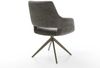 Drehstuhl Yago-Flex mit Armlehnen Bouclé Soft Schlamm Kreuzgestell breit Effektfinish Titan 360° drehbar Wippfunktion Taschenfederkern Bild 5