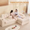 LITBIRD Ecksofa 3-Sitzer Sofa mit Marshmallow-Softpolster & Modulares Recamiere Sofa, 1 Teile, Cordstoff Schlafsofa & Relaxsofa, Wohnzimmer Sofa Bild 4
