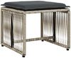 vidaXL 7-tlg. Garten-Essgruppe mit Kissen Hellgrau Poly Rattan 369014 Bild 4