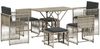 vidaXL 7-tlg. Garten-Essgruppe mit Kissen Hellgrau Poly Rattan 369014 Bild 2
