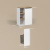 Livinity® Wäscheschrank Paolina, Weiß/Artisan, 68 x 88.2 cm mit offenen Regalen und Wäsch. (1-St) Bild 3