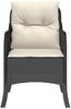 vidaXL Gartenstühle mit Kissen 2 Stk. Schwarz Poly Rattan 365144 Bild 5