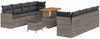 vidaXL Gartensofa-set mit Kissen 12 pcs Grau Poly-Rattan 3364973 Bild 2