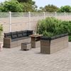vidaXL Gartensofa-set mit Kissen 12 pcs Grau Poly-Rattan 3364973 Bild 3