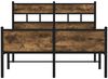 vidaXL Bettgestell ohne Matratze Räuchereiche 120x200 cm Holzwerkstoff 4017234 Bild 4