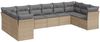 vidaXL 10-tlg. Garten-Sofagarnitur mit Kissen Beige Poly Rattan 3250038 Bild 2