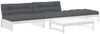 vidaXL 4-tlg. Garten-Lounge-Set mit Kissen Weiß Massivholz 3186110 Bild 2