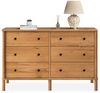 IDIMEX Kommode APOANA, Sideboard mit 6 Schubladen aus Massivholz skandi Eiche farben Bild 3