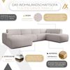AX LIVING XXL Sofa U Form Didim Creme 378cm breit modern & großzügig R Bild 5