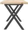 vidaXL Couchtisch X-Gestell 90x40x45,5cm Massivholz Kiefer & Stahl 3282752 Bild 5