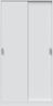 Kleiderschrank mit zwei Schiebetüren mit Kleiderstange und einem Innenregal, Farbe Weiß, Maße 100 x 200 x 51 cm Bild 4