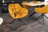riess-ambiente Polsterstuhl PAPILLON senfgelb / schwarz (Einzelartikel, 1 St), Esszimmer · Samt · Metall · Armlehne · 180° drehbar · Modern Design Bild 2