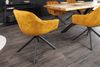 riess-ambiente Polsterstuhl PAPILLON senfgelb / schwarz (Einzelartikel, 1 St), Esszimmer · Samt · Metall · Armlehne · 180° drehbar · Modern Design Bild 3