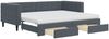 vidaXL Tagesbett Ausziehbar mit Schubladen Dunkelgrau 90x200 cm Samt 3196764 Bild 2