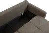 Vente-unique - ZAREMI Sofa Stoff Schokoladenbraun - B 92 cm x H 86 cm x L 218 cm Bild 4