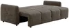 Vente-unique - ZAREMI Sofa Stoff Schokoladenbraun - B 92 cm x H 86 cm x L 218 cm Bild 3