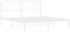 vidaXL Bettgestell mit Kopfteil Metall Weiß 183x213 cm 373941 Bild 4