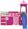 vidaXL Vorhänge für Hochbett mit Turm Rosa Polyester 835924 Bild 5