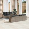 vidaXL Gartensofa-set mit Kissen 7 pcs Grau Poly-Rattan 3348965 Bild 3