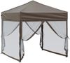 vidaXL Partyzelt Faltbar mit Seitenwänden Taupe 2x2 m 93512 Bild 3