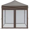 vidaXL Partyzelt Faltbar mit Seitenwänden Taupe 2x2 m 93512 Bild 4