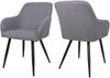 Albatros Esszimmerstuhl SILA – 2er Set Polsterstühle mit Armlehnen, Cord-Bezug | Küchen- & Esszimmerstühle für Küche, Wohnzimmer & Esszimmer | Esstisch Stühle | Grau Bild 3