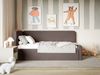 Selsey 'Fanko' Jugendbett 90x200 cm mit Matratze, Kopfteil links, Samt, Braun Bild 2