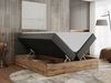 Boxspringbett mit Kopfteil und Topper, Polsterbett - ALBERO 2 - 200 x 200 cm - Dunkelgrau Kunstleder - H3 Bild 3