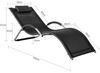 SoBuy OGS38-SCH Sonnenliege, Textilgewebe, Lackiert, Schwarz, 165 x 67 x 58 cm Bild 3