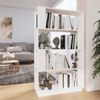Bücherregal | Standregal Weiß 80x25x132 cm Massivholz Kiefer Bild 2