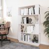 Bücherregal | Standregal Weiß 80x25x132 cm Massivholz Kiefer Bild 3