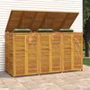 vidaXL Mülltonnenbox für 3 Tonnen 210x89x117 cm Massivholz Akazie 3155240 Bild 4