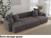 MEBLINI Schlafcouch mit Bettkasten - 312x142x73cm - Grau Cordstoff - DAVE - Ecksofa mit Schlaffunktion - Sofa mit Relaxfunktion und Kopfstützen - Couch U-Form - Eckcouch - Wohnlandschaft Bild 4