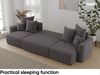 MEBLINI Schlafcouch mit Bettkasten - 312x142x73cm - Grau Cordstoff - DAVE - Ecksofa mit Schlaffunktion - Sofa mit Relaxfunktion und Kopfstützen - Couch U-Form - Eckcouch - Wohnlandschaft Bild 5