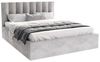 FDM Polsterbett Bettgestell Bettrahmen 120x200, 140x200, 160x200, 180x200cm (MADE IN EU - mit hochwertigem Velours Bezug Trinity, Bettrahmen, Bett, Optional mit Matratze bestellbar, mit großen gepolsterten Kopfteil, mit Bettkasten zum aufklappen), Meta... Bild 4