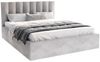 FDM Polsterbett Bettgestell Bettrahmen 120x200, 140x200, 160x200, 180x200cm (MADE IN EU - mit hochwertigem Velours Bezug Trinity, Bettrahmen, Bett, Optional mit Matratze bestellbar, mit großen gepolsterten Kopfteil, mit Bettkasten zum aufklappen), Meta... Bild 3