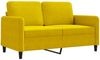 vidaXL 2-Sitzer-Sofa Gelb 120 cm Samt 359438 Bild 2