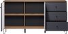 'Montez' Sideboard, MDF, Graphite grau und Eiche Kraft Gold, 183 x 76 x 40 cm Bild 3